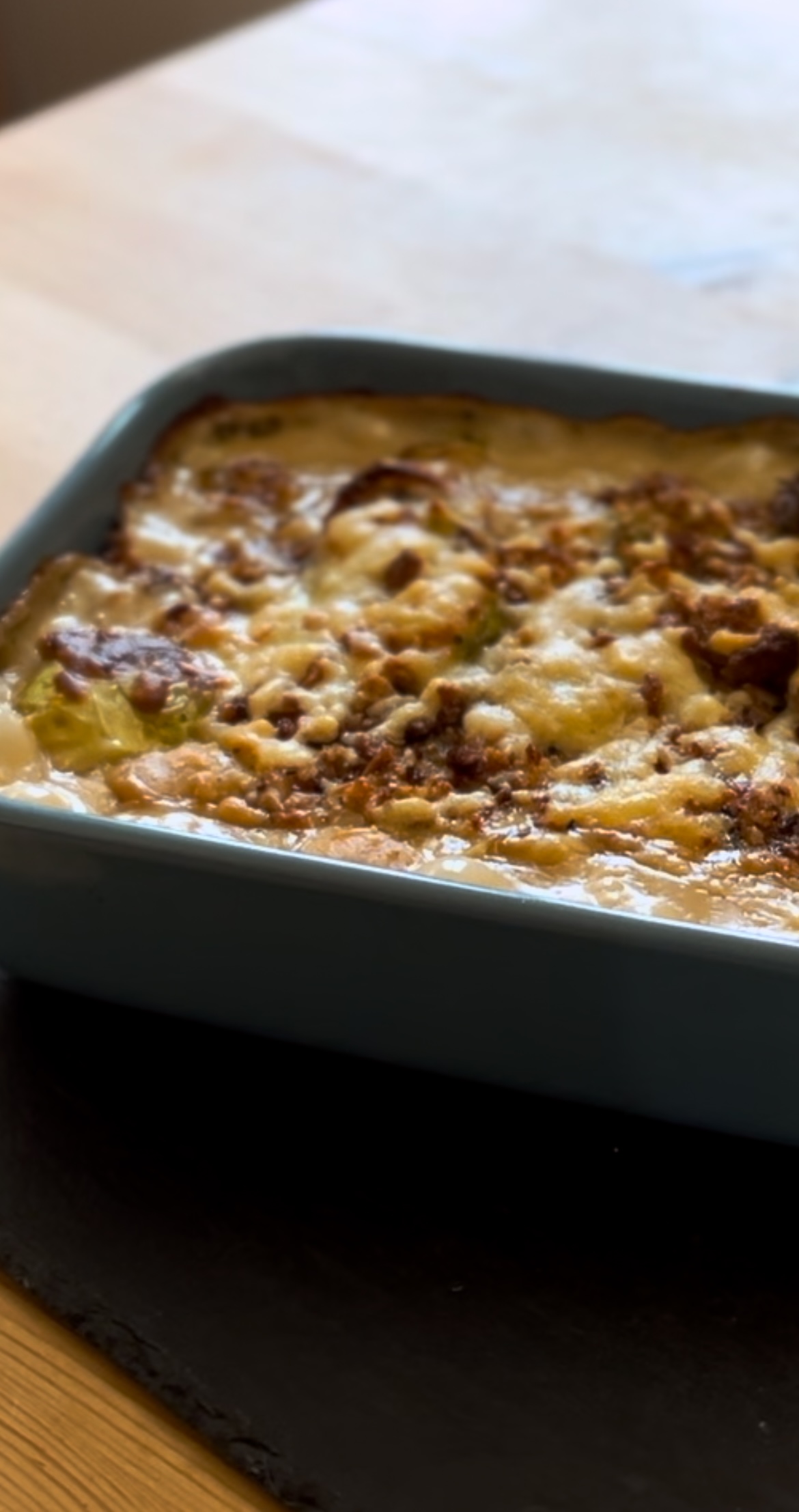 Recipe: Creamy Leek, Sprout & Butter Bean Gratin